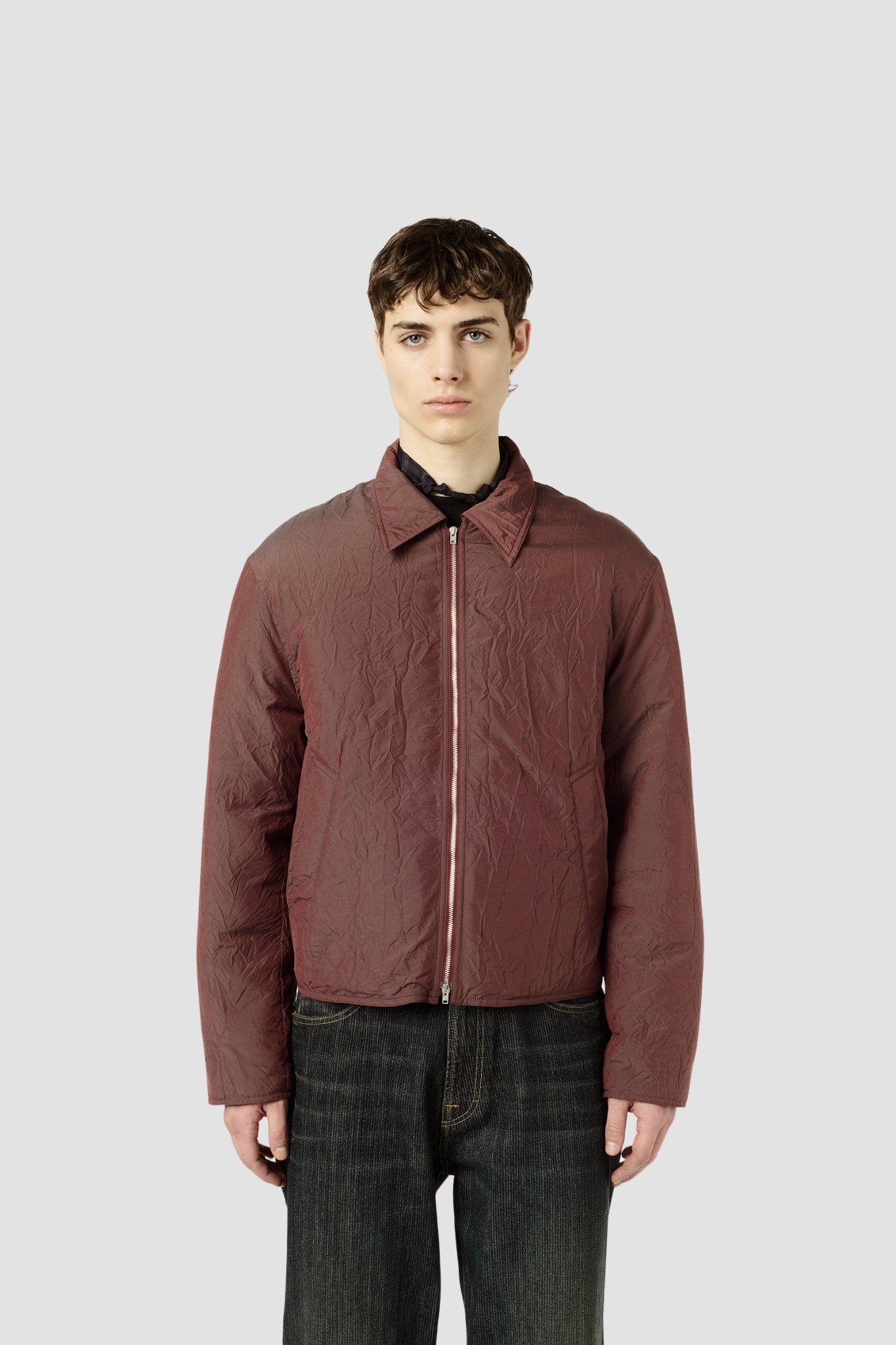 SLIGHT JACKET Shining Cherry Crinkle Solaro