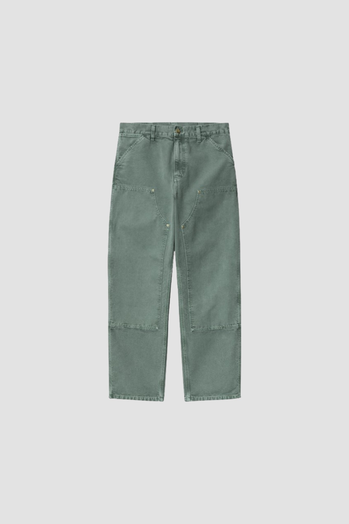 DOUBLE KNEE PANT Silver Pine stone canva