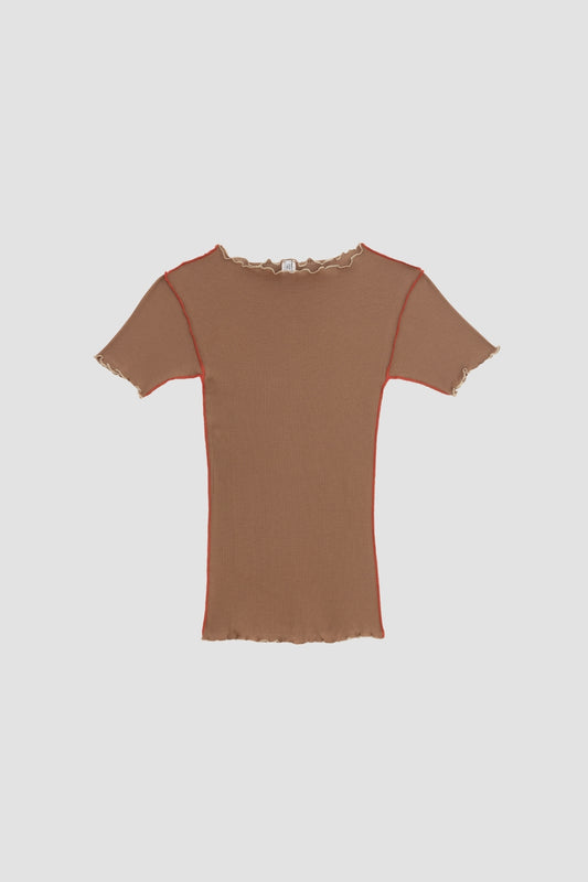 VEIN TEE SHIRT ALAMILLO BROWN /RED