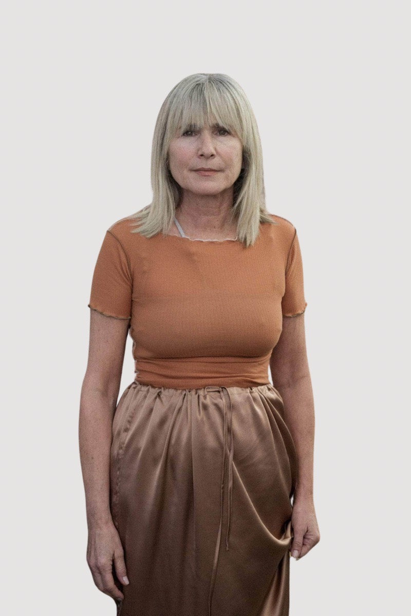 VEIN TEE ORANGE/GREEN