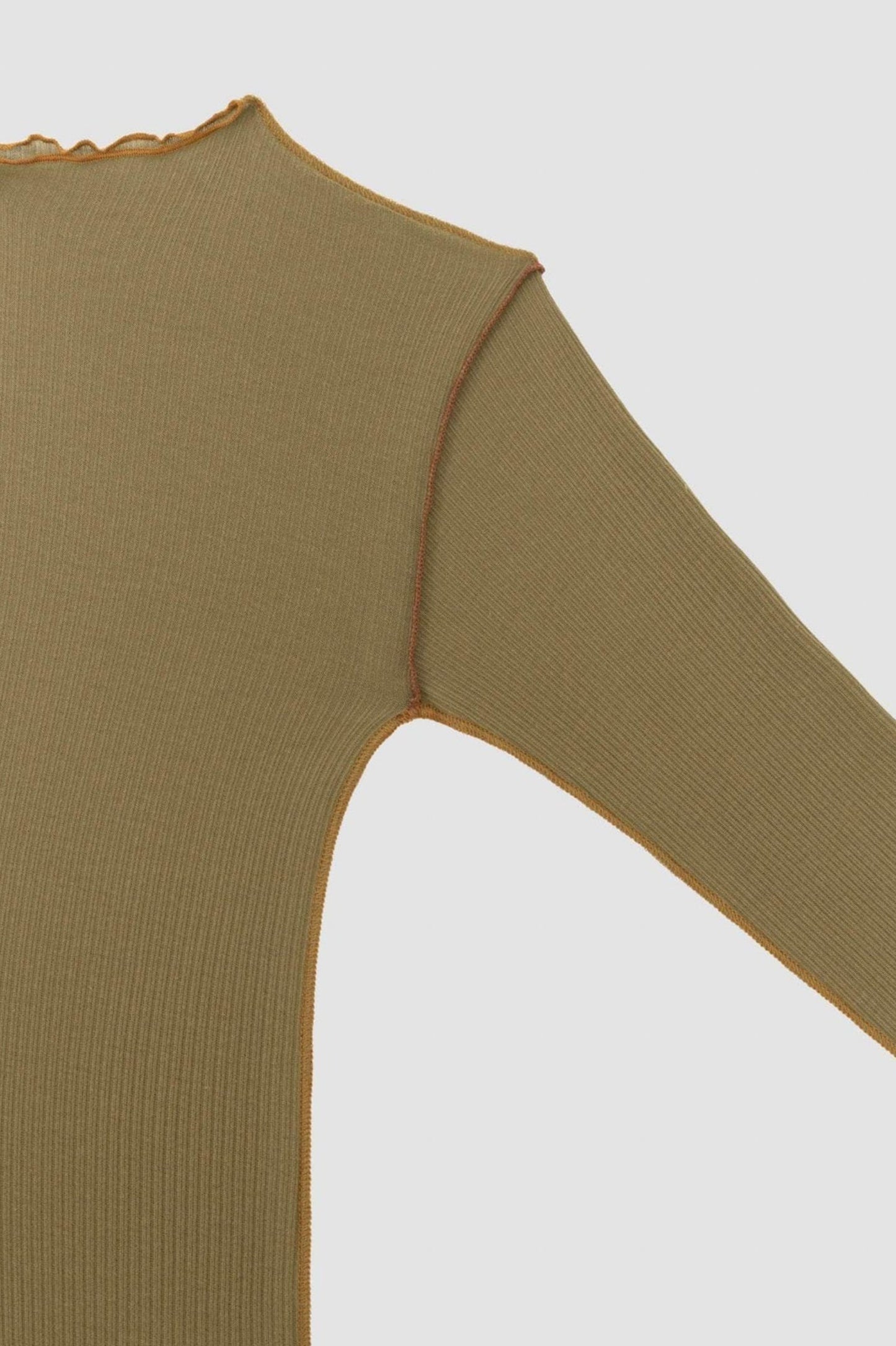 VEIN LONG SLEEVE JADE BROWN