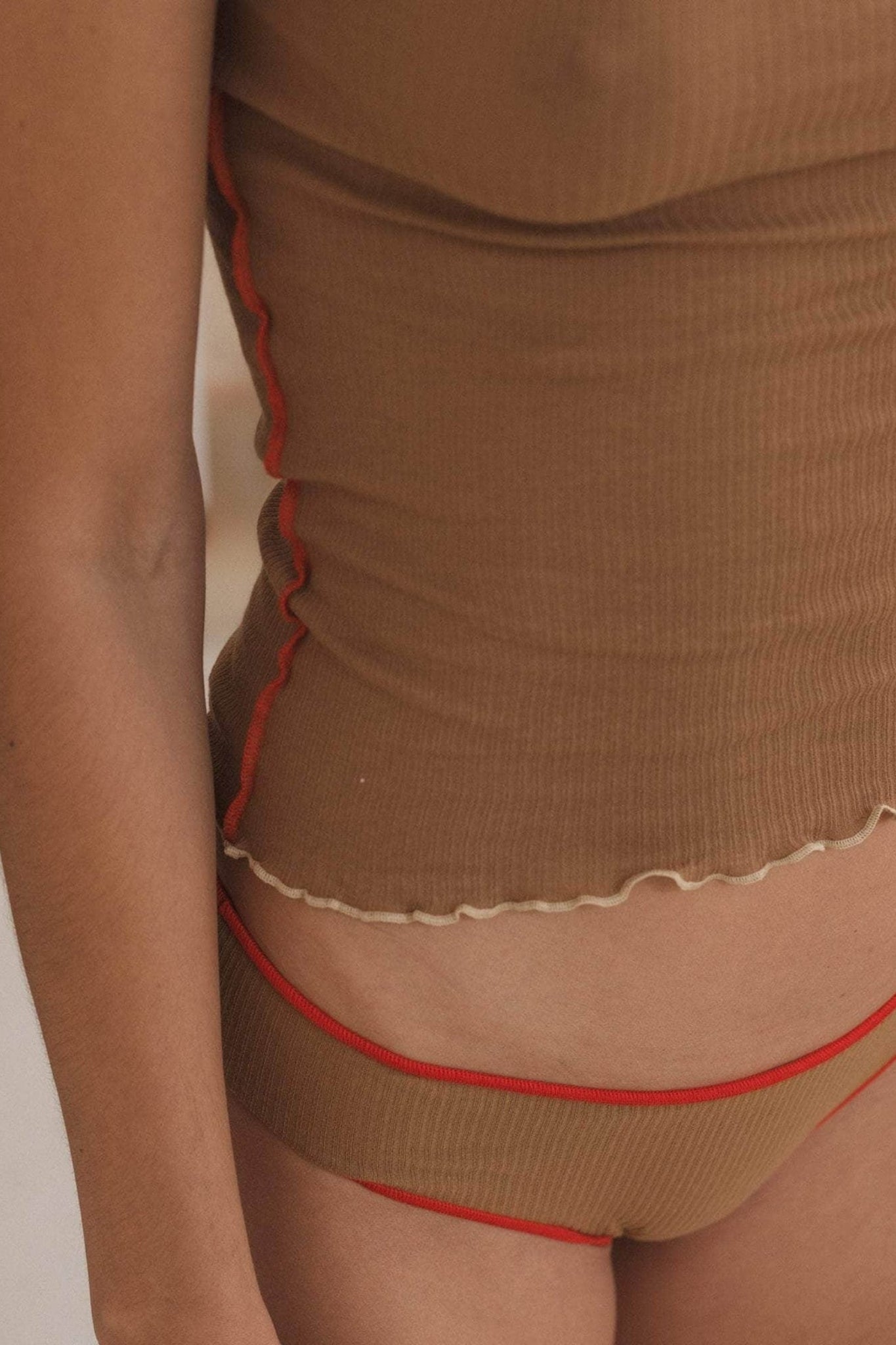 VEIN TEE SHIRT ALAMILLO BROWN /RED