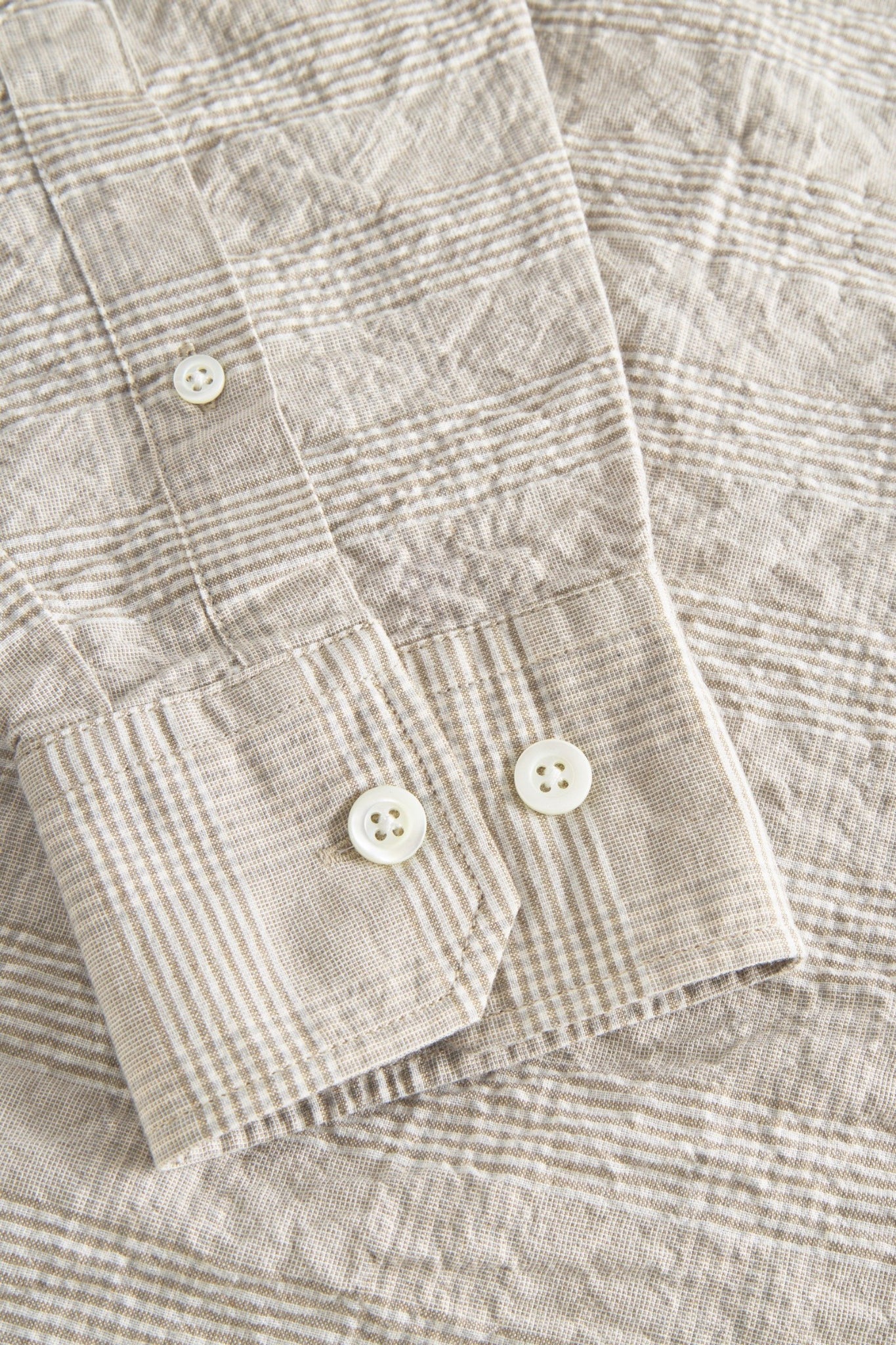 MO OVERSIZED CHECK SHIRT Oatmeal