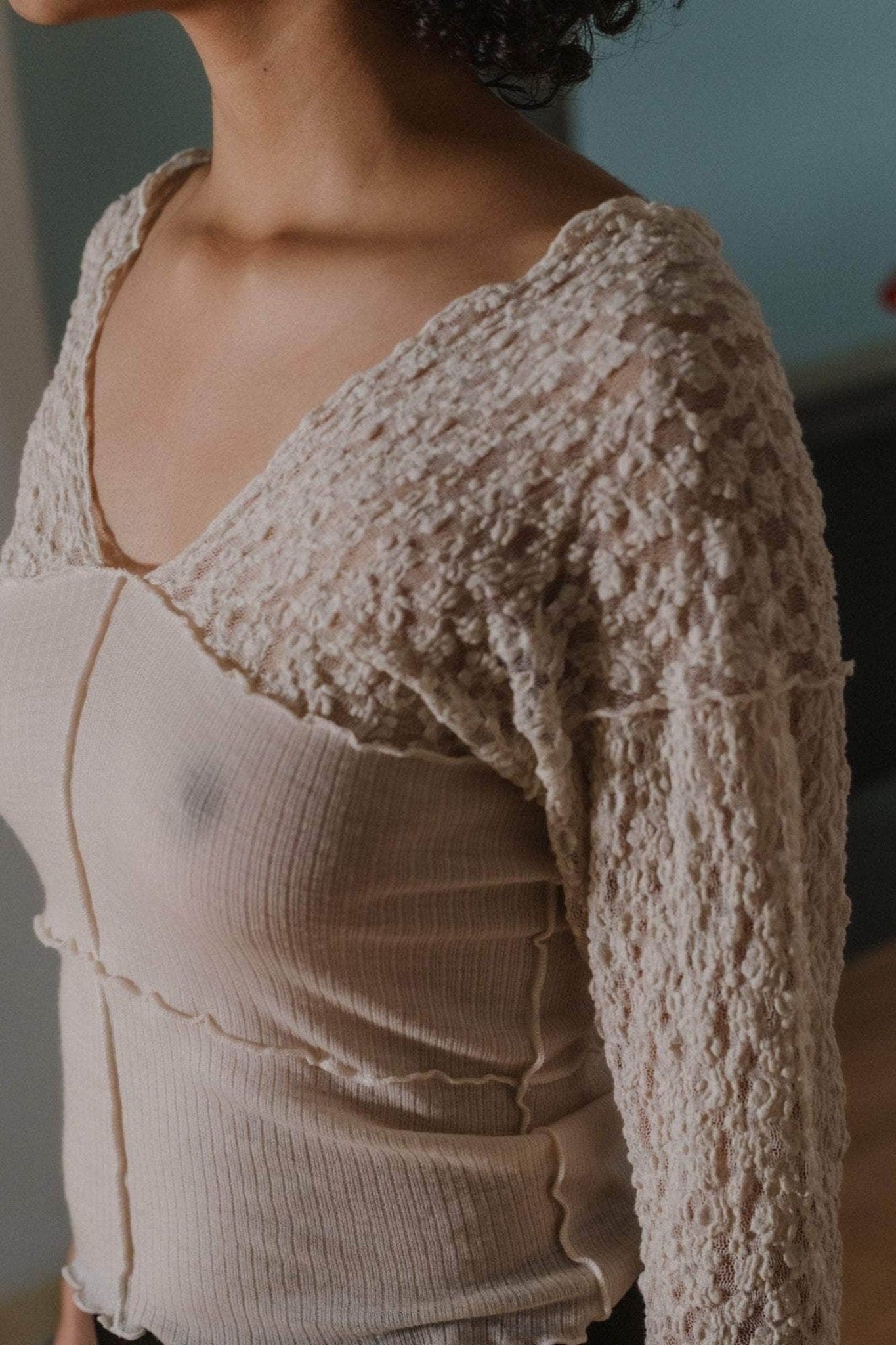 NEHRU LONG SLEEVE TEE Undyed