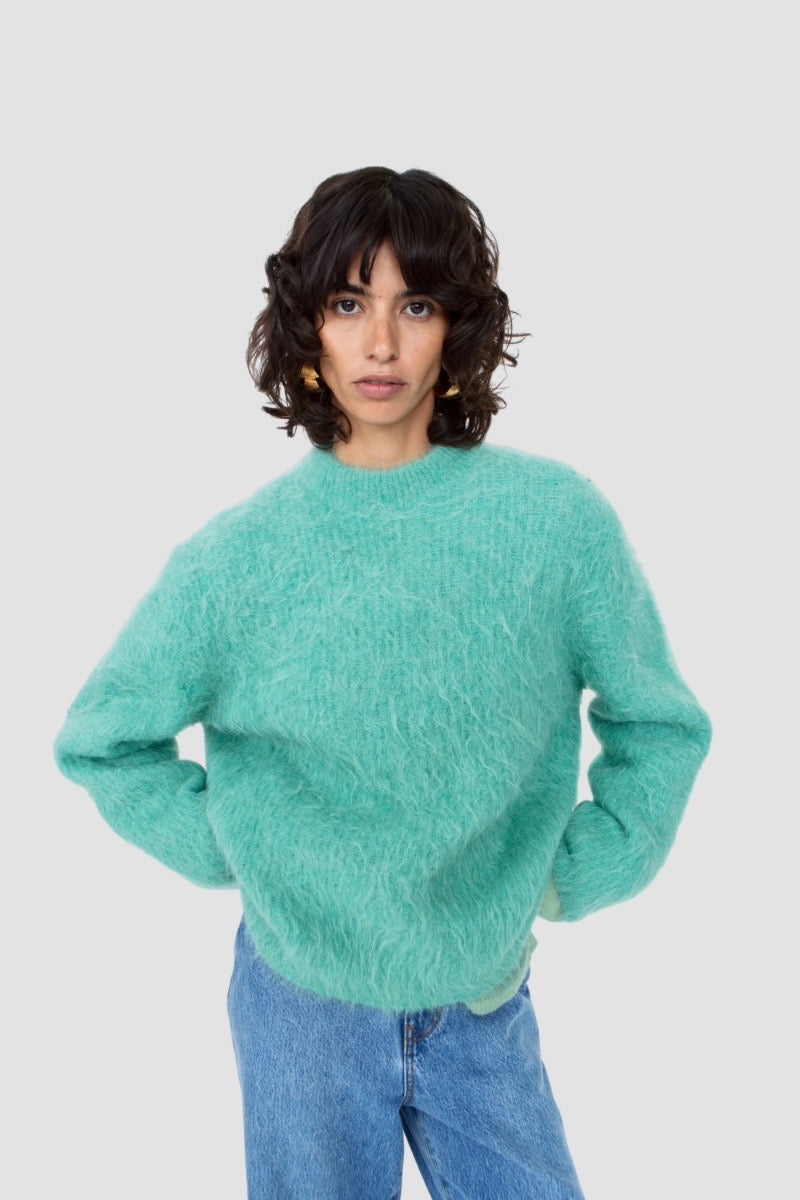 W HARU SWEATER TURQUOISE