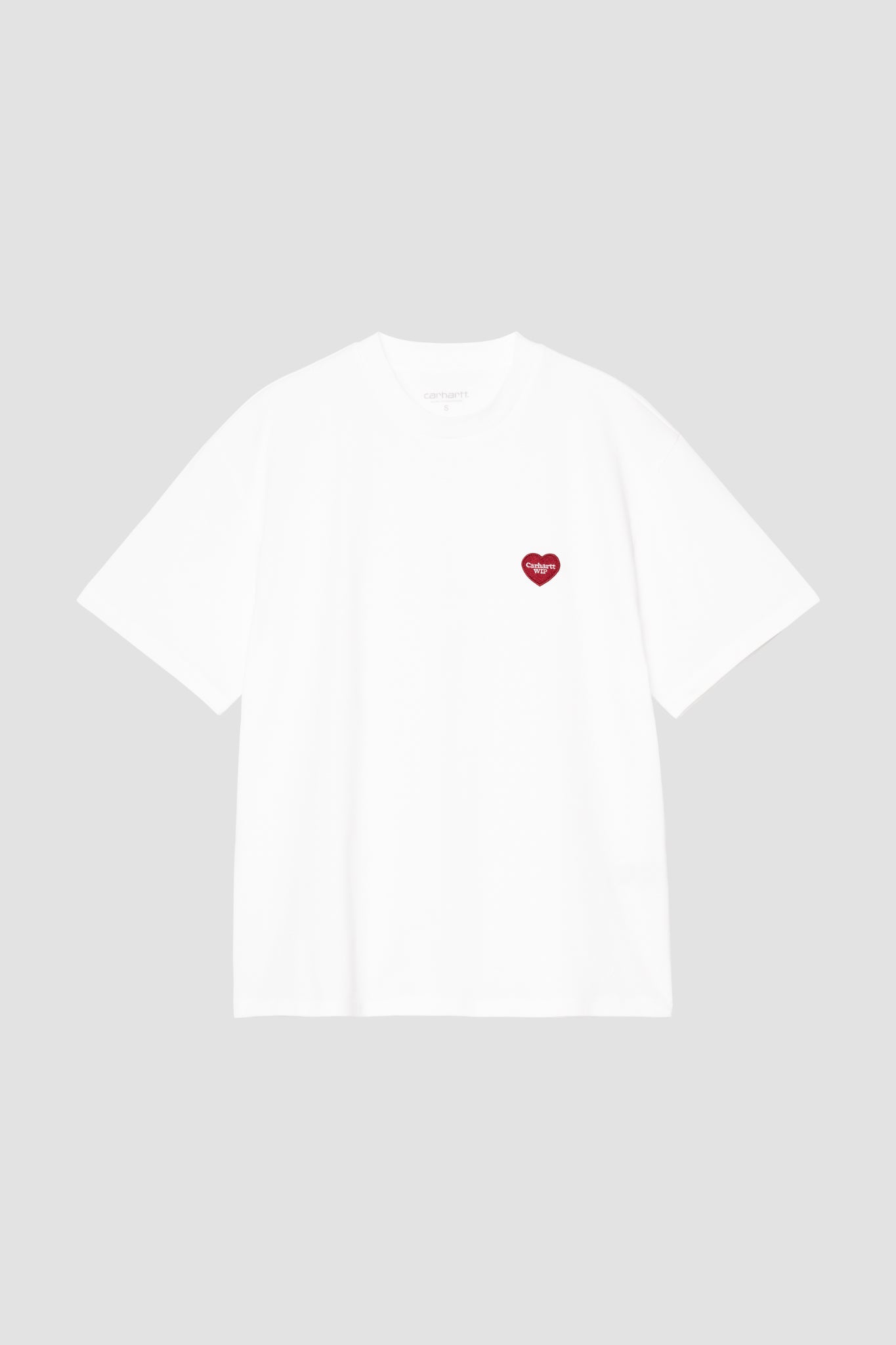 WS/S POCKET HEART T-SHIRT White/Red