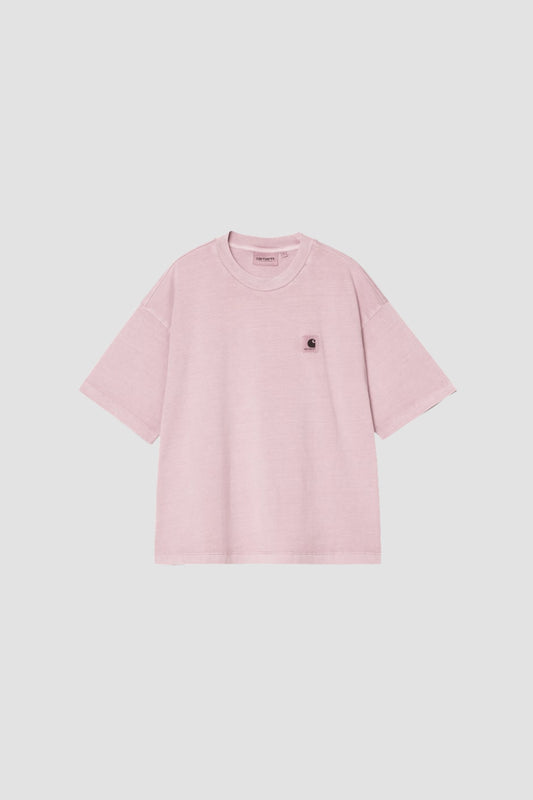 W S/S NELSON TEE Hortensia garment dyed
