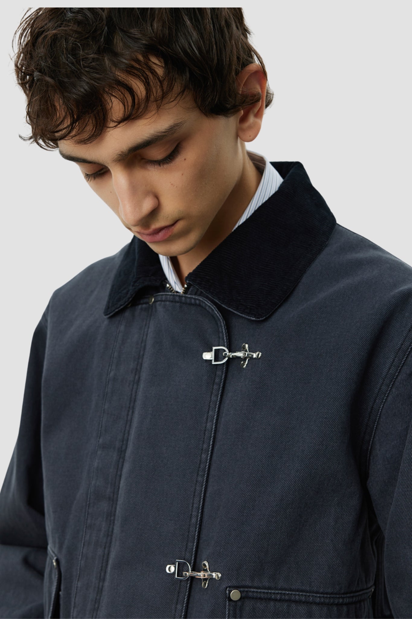 CLASP JACKET Washed Black