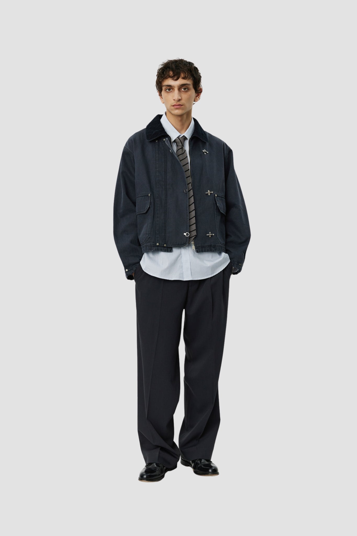 CLASP JACKET Washed Black