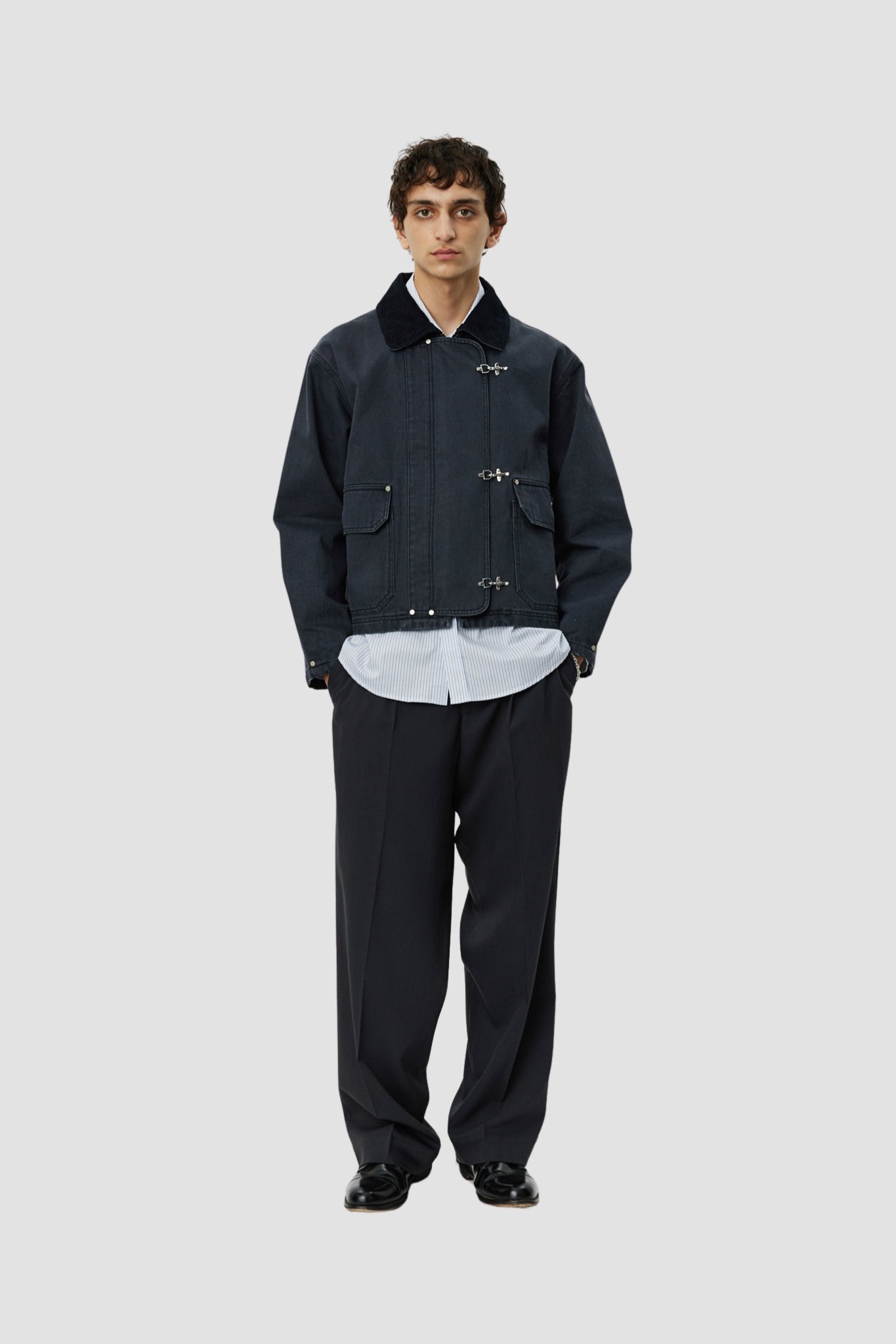 CLASP JACKET Washed Black