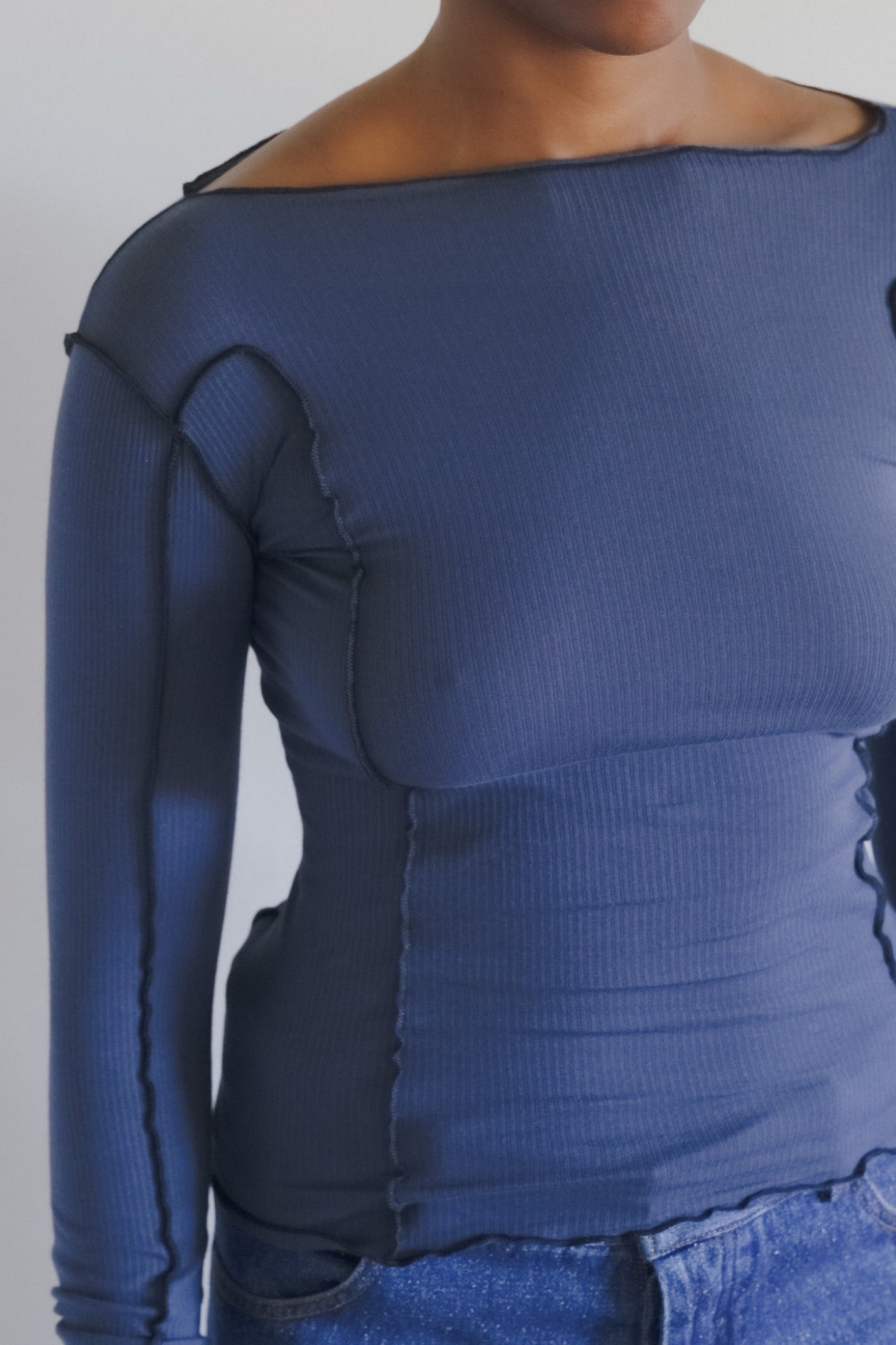 OMATO LONG SLEEVE TEE Preston Blue