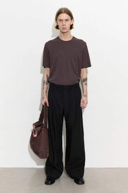 LEISURE TROUSER Soot Black Techflax