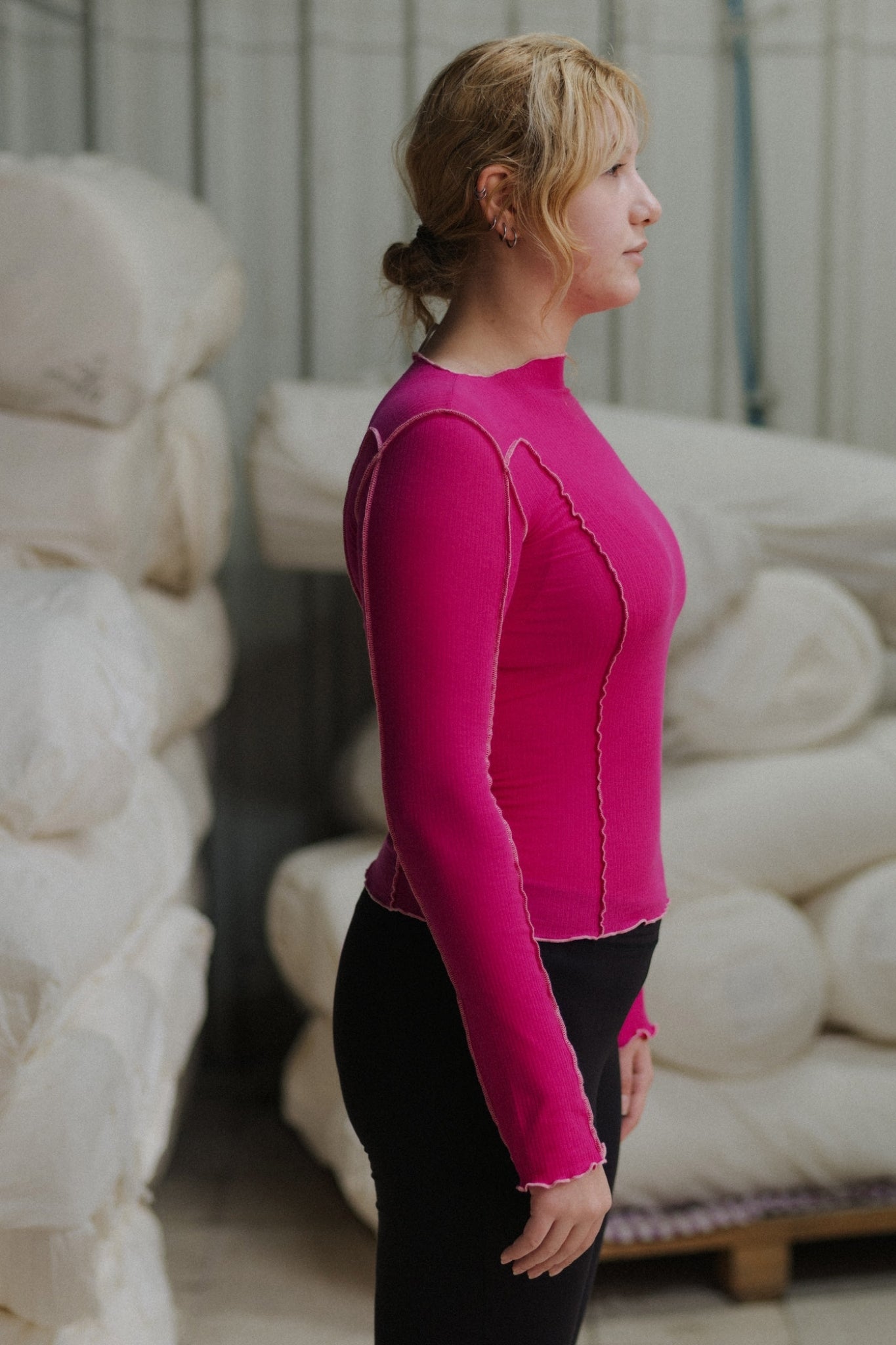 OMATO LONG SLEEVE TEE York Pink