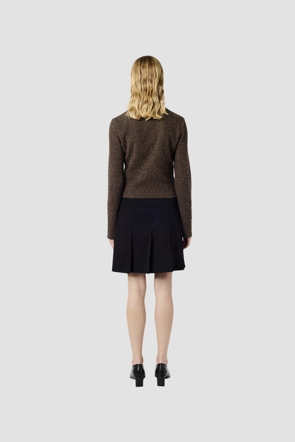 SLIM ZIP LONGSLEEVE Brown Sparse Buckle
