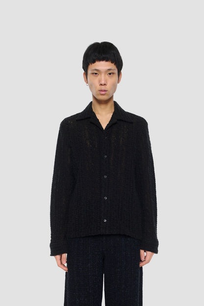 JAGOU SHIRT Lace Black Wool