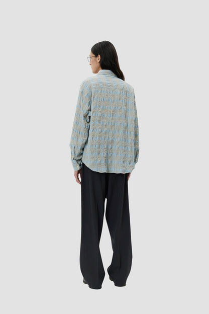 EXACT SHIRT Pale Blue StructuredCheck