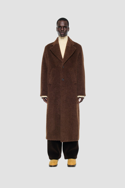 ALOIS COAT Brushed Taupe Alpaca