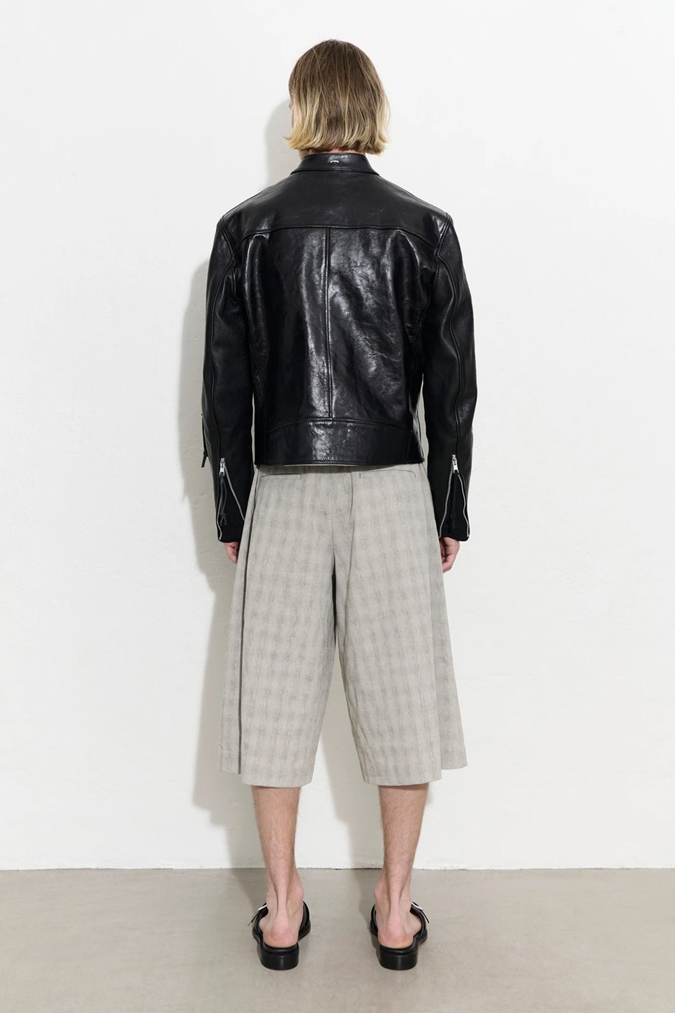 YUREI JACKET Whisker Black Buffed Lambskin