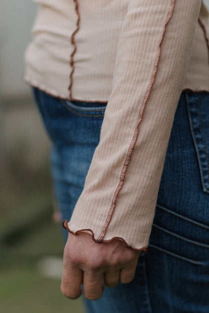 OMATO LONG SLEEVE TEE Tin Beige