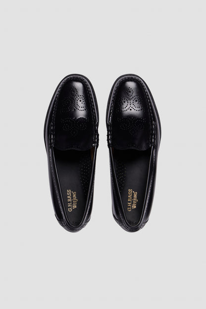 WEEJUN VENETIA BROGUE Black