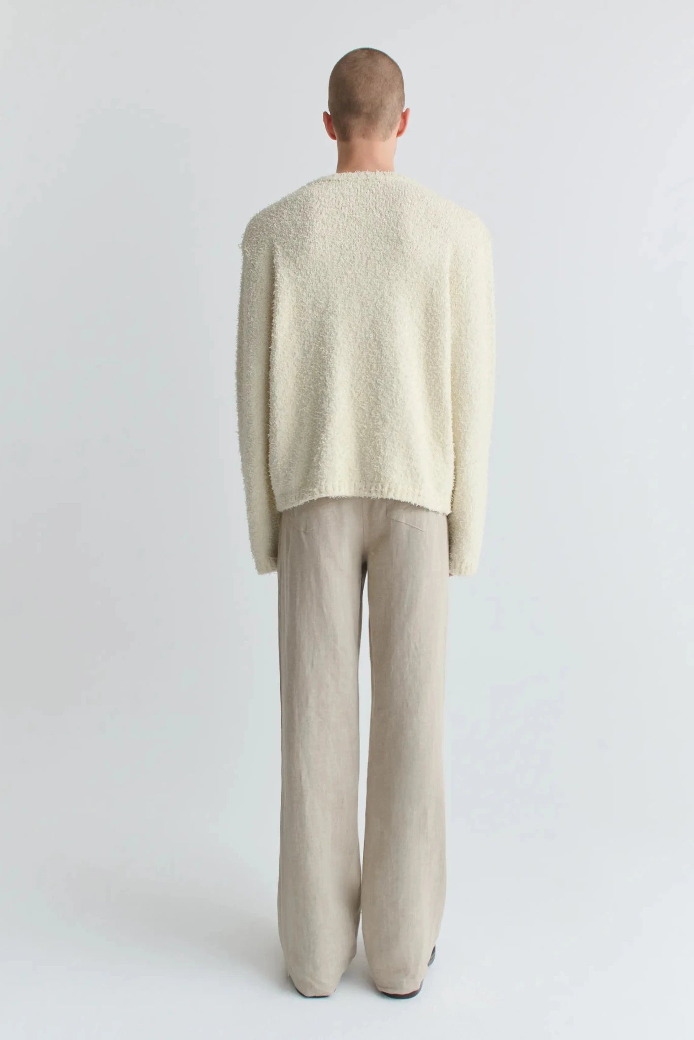 ODILON SWEATER Textured Cream Tencel