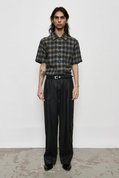 STILL CHINO lacquer black mirror tencel