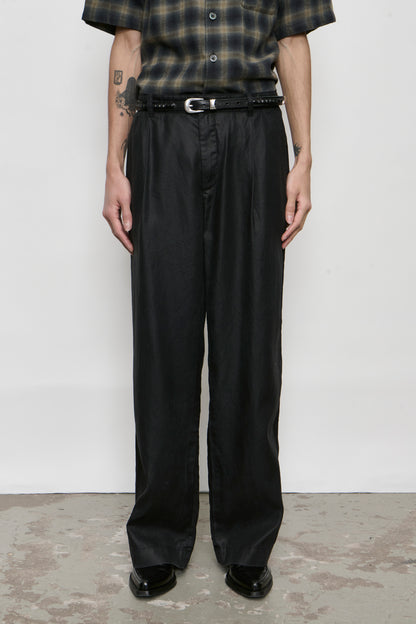 STILL CHINO lacquer black mirror tencel