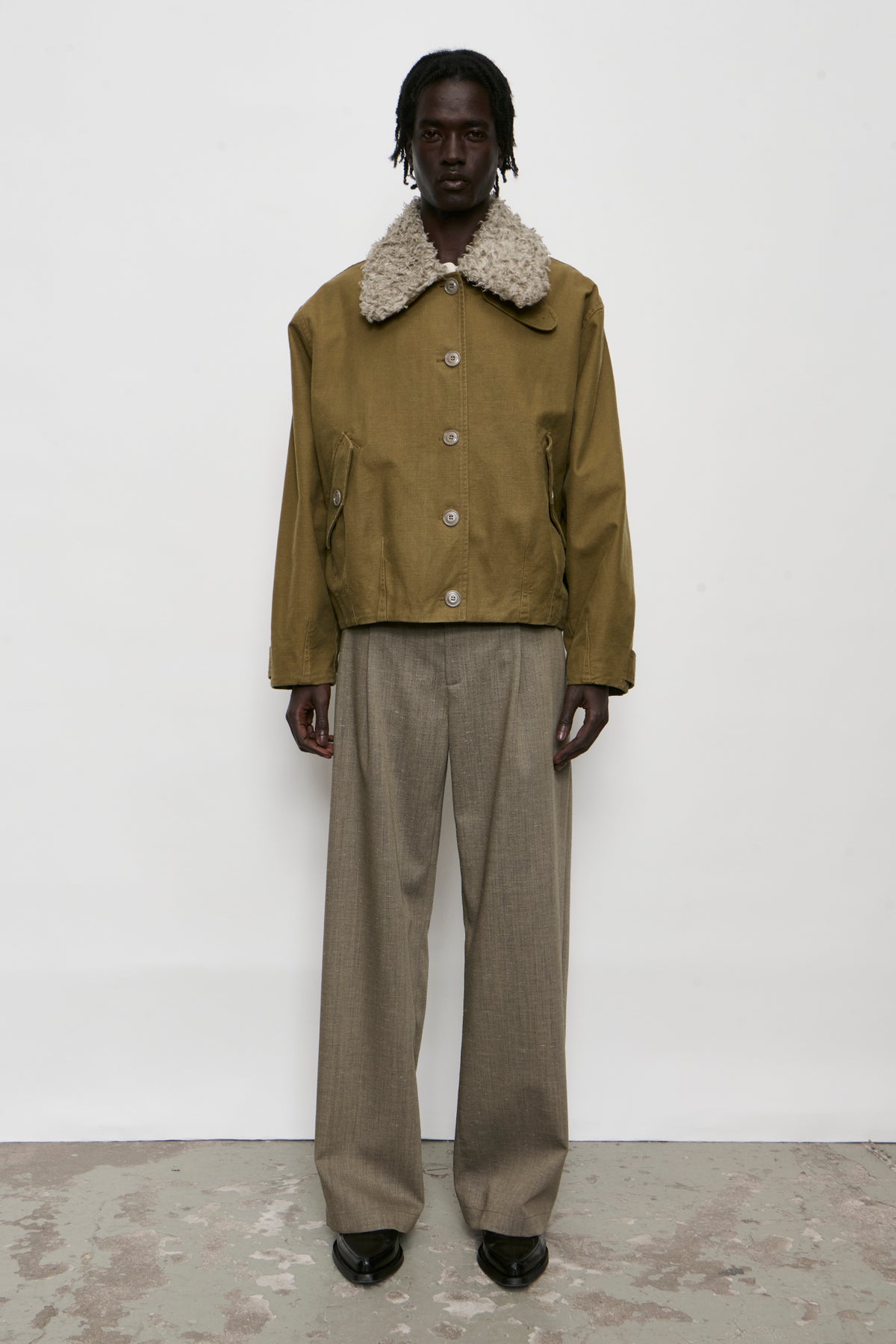 AERIAL JACKET pigment khaki knife edge twill