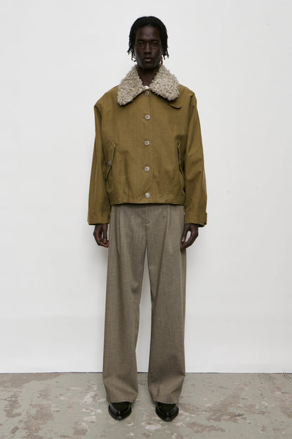 AERIAL JACKET pigment khaki knife edge twill