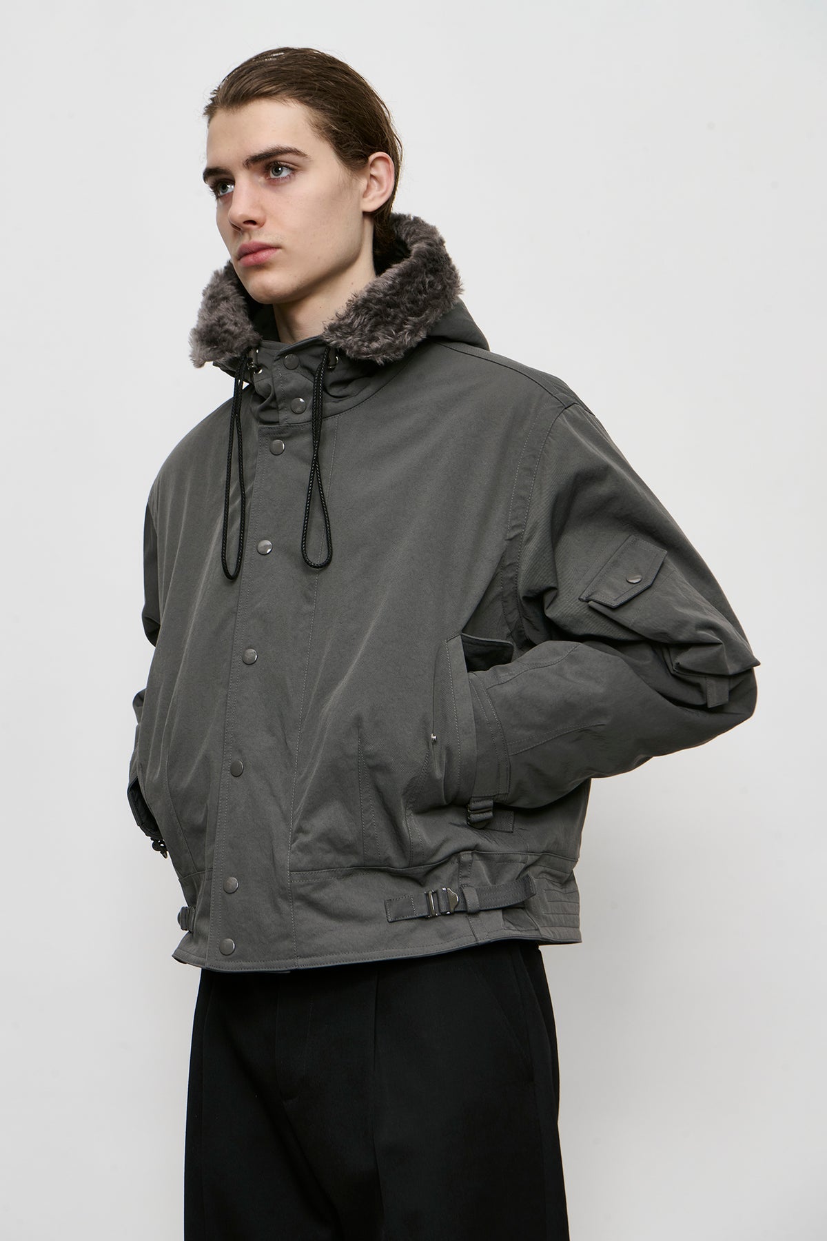 ORBIT JACKET vapor alloy ripple nylon twill