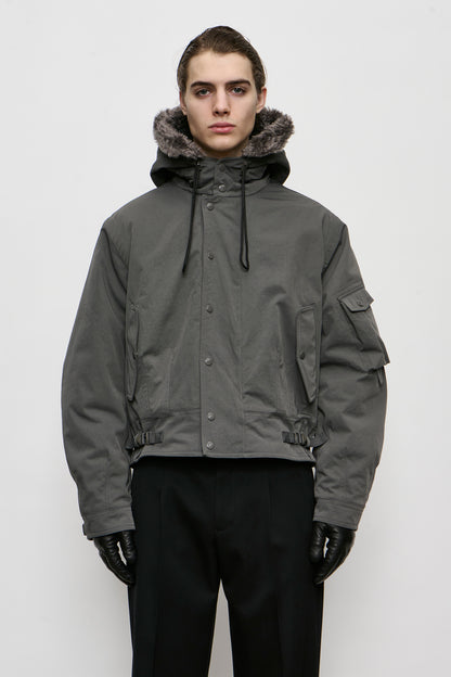ORBIT JACKET vapor alloy ripple nylon twill