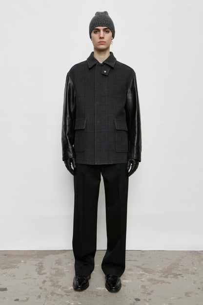 STILL JACKET bishop check tempered wool