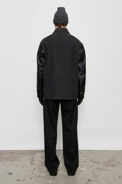 STILL JACKET bishop check tempered wool
