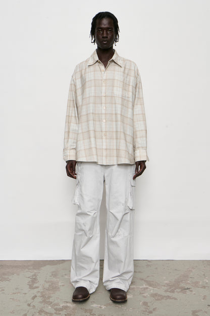 BORROWED SHIRT stella check print