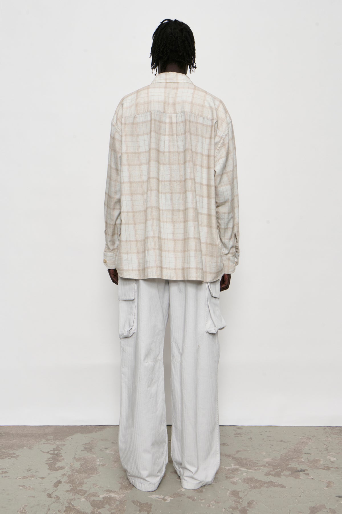 BORROWED SHIRT stella check print