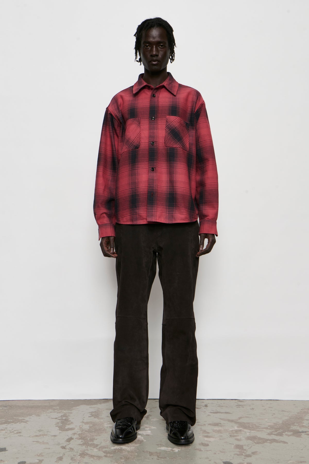 WHOPPIN SHIRT bison check ranch cotton