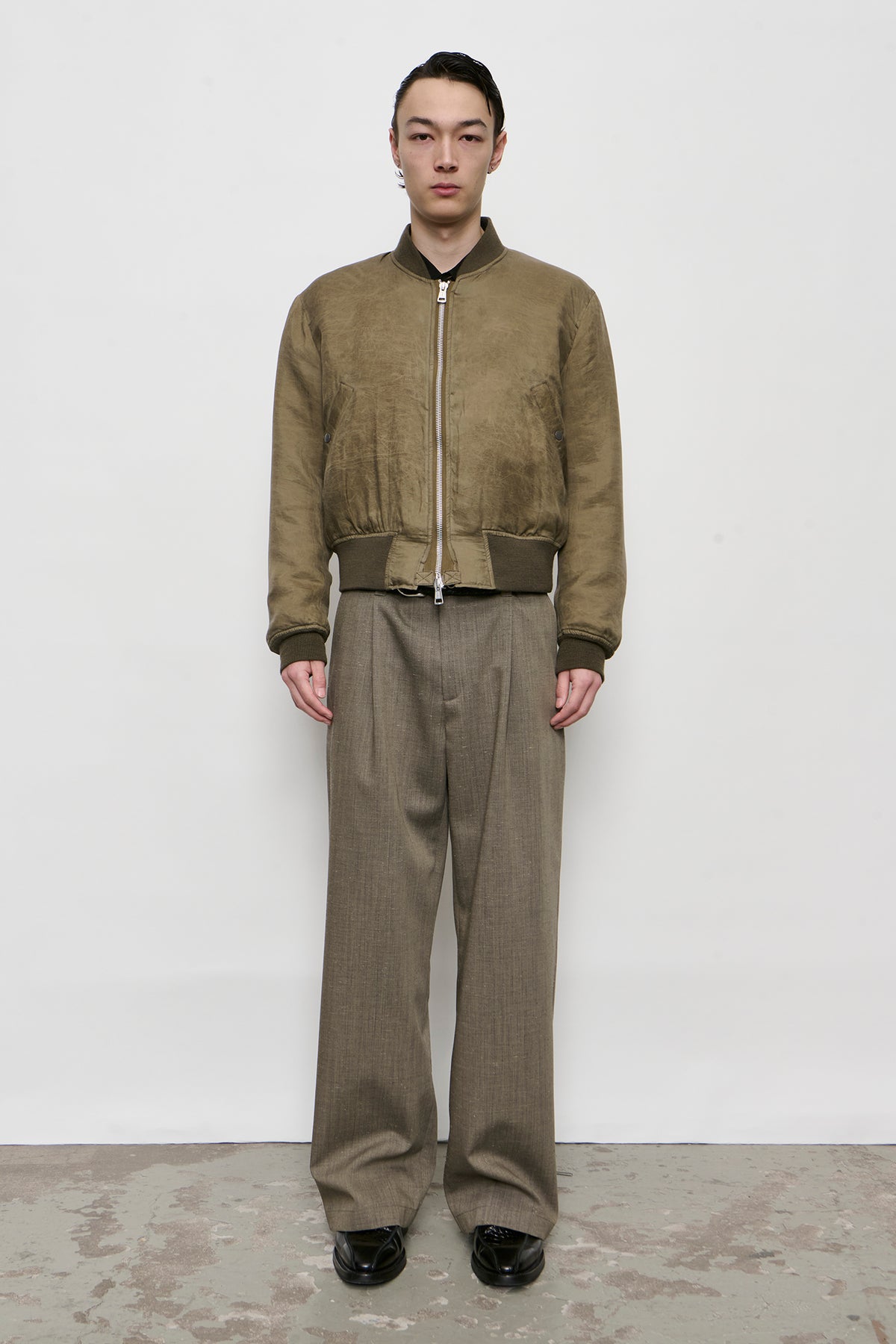 BOMBER marsh khaki wax dipped cupro