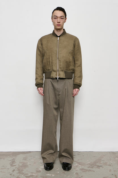 BOMBER marsh khaki wax dipped cupro