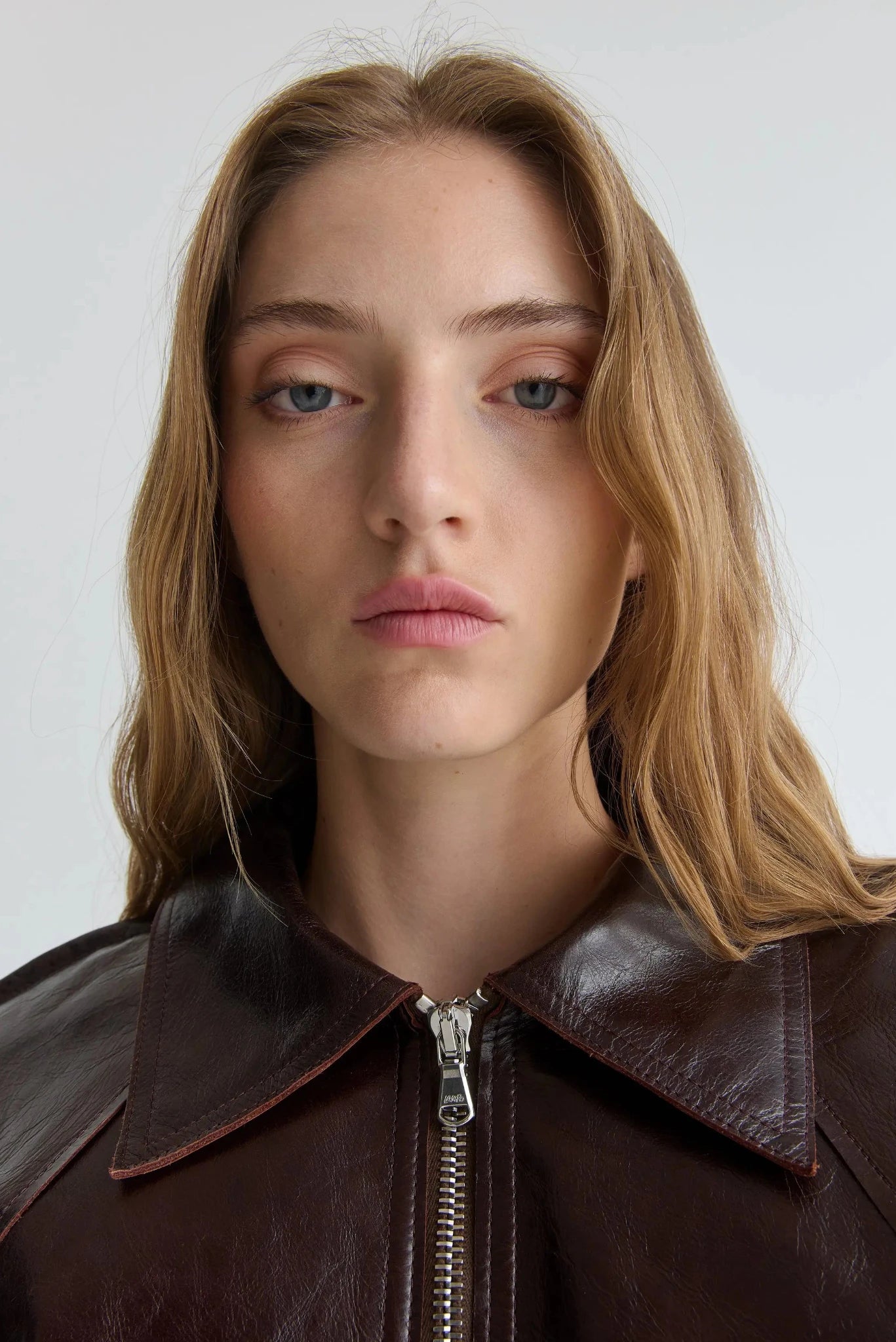 TALIA LEATHER JACKET Brown Calf Leather