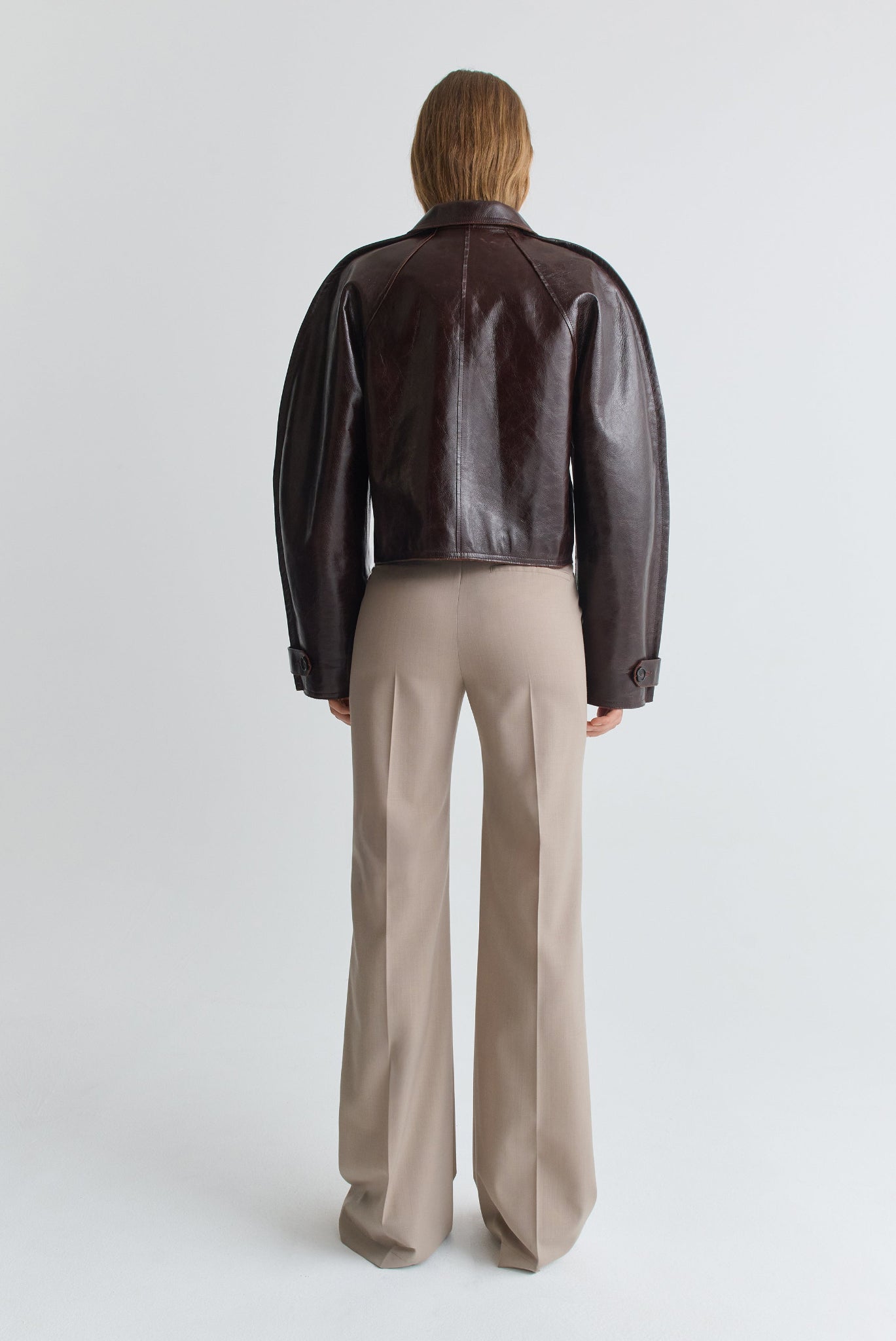 TALIA LEATHER JACKET Brown Calf Leather