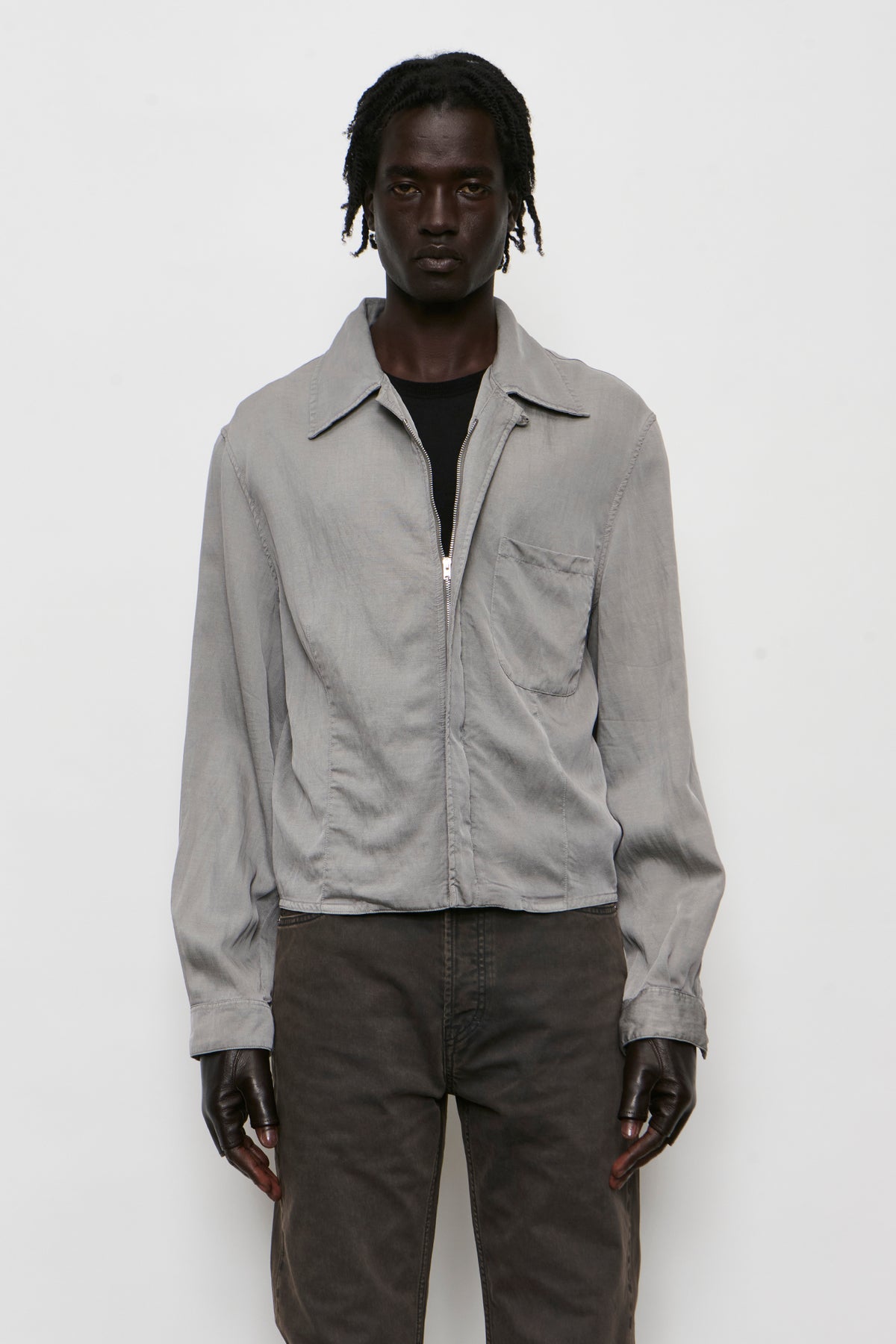 SIFT ZIP SHIRT warm gravel warmth viscose
