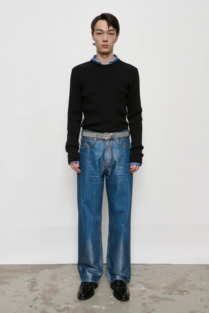 THIRD CUT electric blue wash