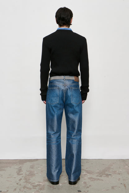 THIRD CUT electric blue wash