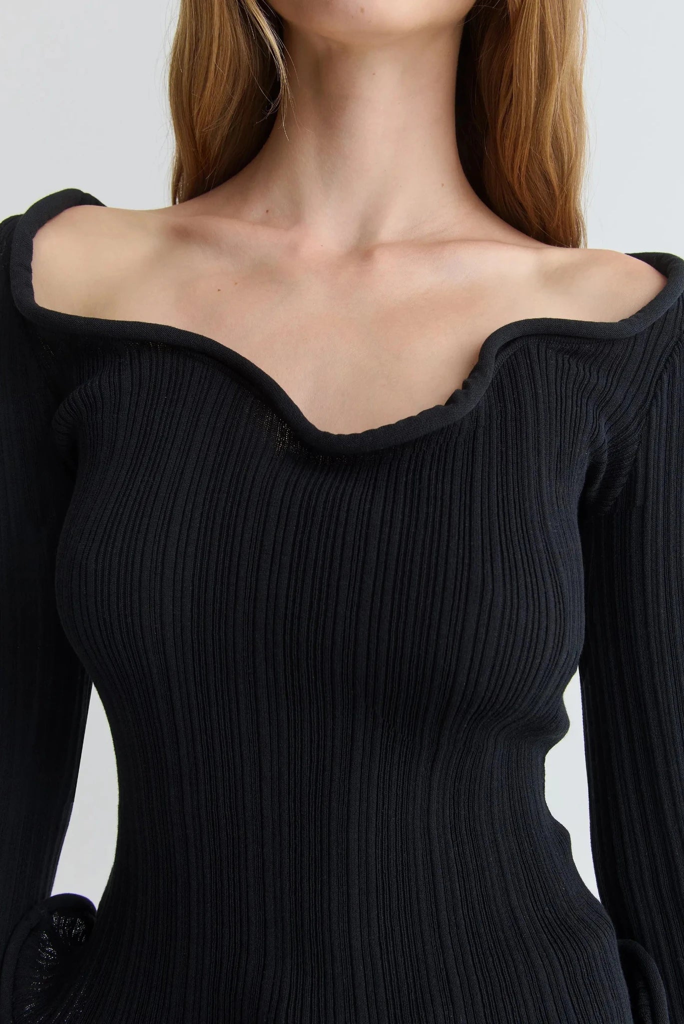GISELLE SWEATER Black Rib