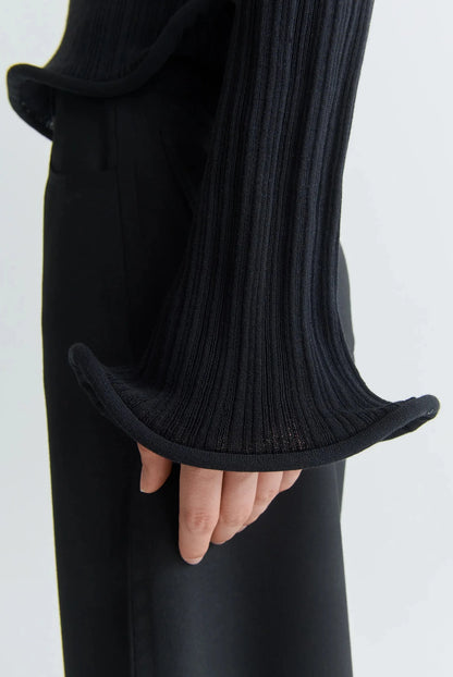 GISELLE SWEATER Black Rib