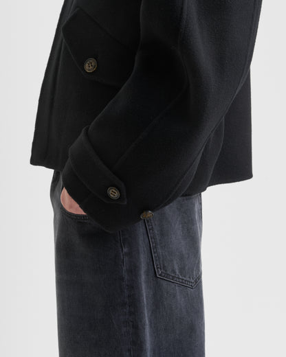 RELAXED WOOL JACKET black