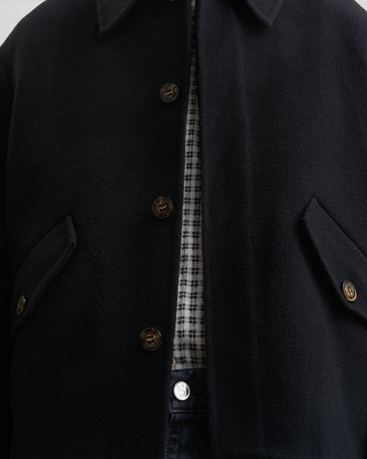 RELAXED WOOL JACKET black
