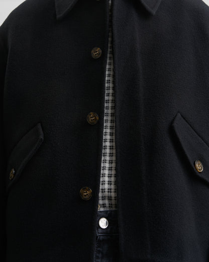 RELAXED WOOL JACKET black