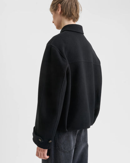 RELAXED WOOL JACKET black