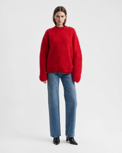 W HARU SWEATER red alpaca